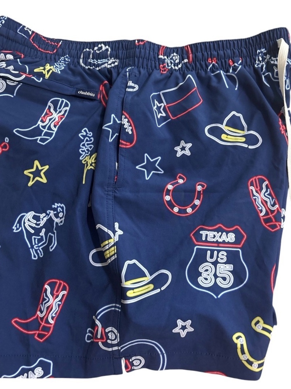 Chubbies Classic 5.5in Swim Trunk Shorts The Texas Charms Blue Neon
